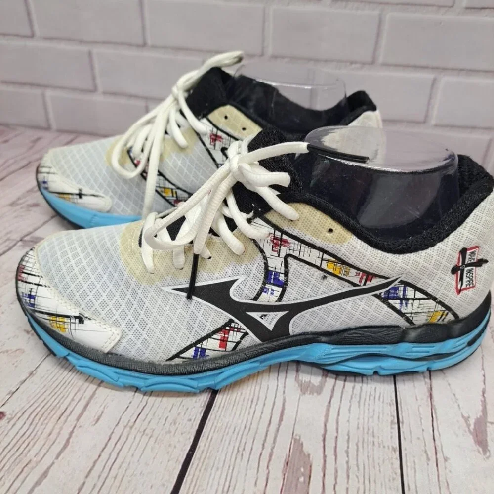 Mizuno Womens Size 8.5 Wave Inspire 10 Running Shoes White‎ Trainers Lace Up